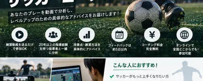 無料オンラインサッカーコーチングの活動紹介